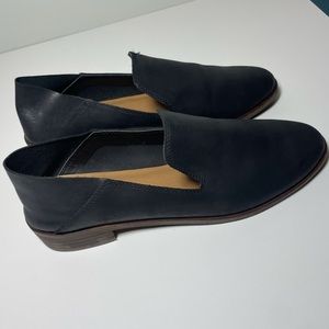 Lucky Brand Cahill Matte Black Soft Leather Slip On Loafers